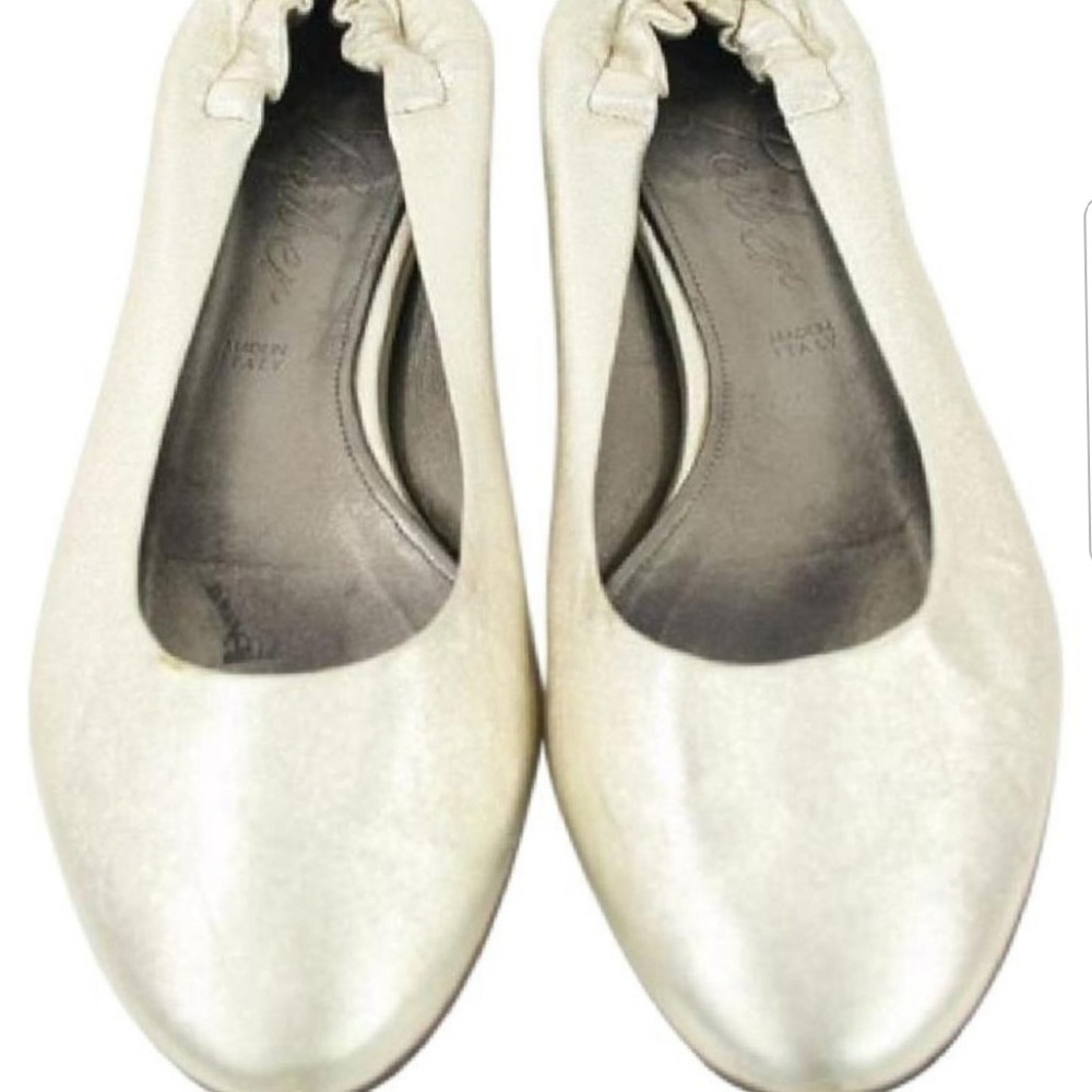 Judith Liebherr gold leather ballet flats